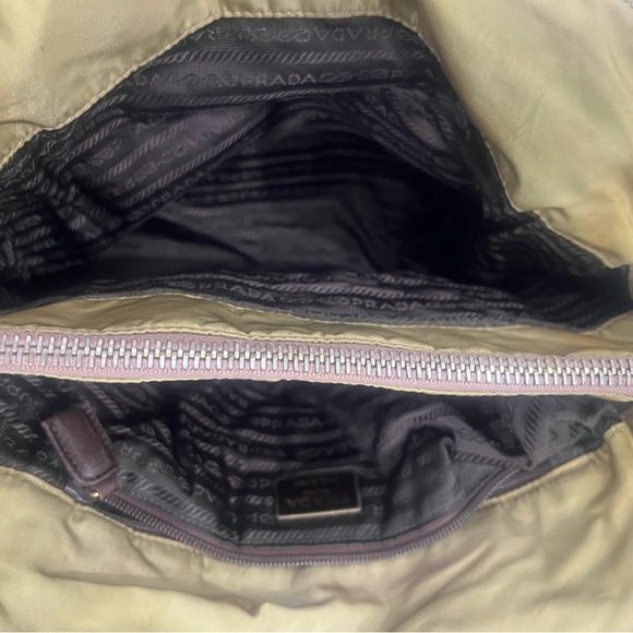 Prada Brown Tessuto Catena Quilted Nylon Shoulder Bag - Picture 12 of 16